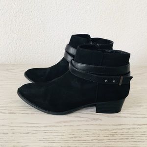 Black ankle boots.